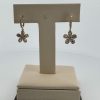 Diamond Flower Drop Earrings - Image 2