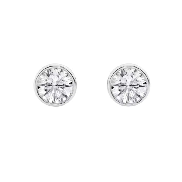 Bezel-Set Diamond Studs