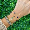 Small Navy Blue Clover Bracelet - Image 2