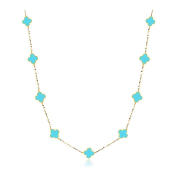 Small Turquoise Clover Necklace